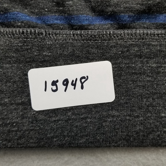 American Eagle Hoodie Mens Size XL Gray Blue Striped Pullover Hooded Shirt - Picture 10 of 10